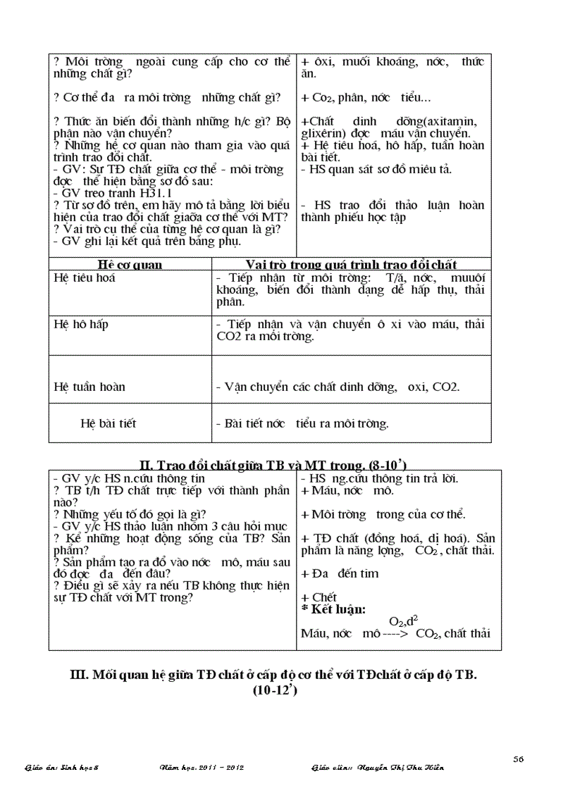 image for page Sinh hoc 8 theo chuan kien thuc moi ki I