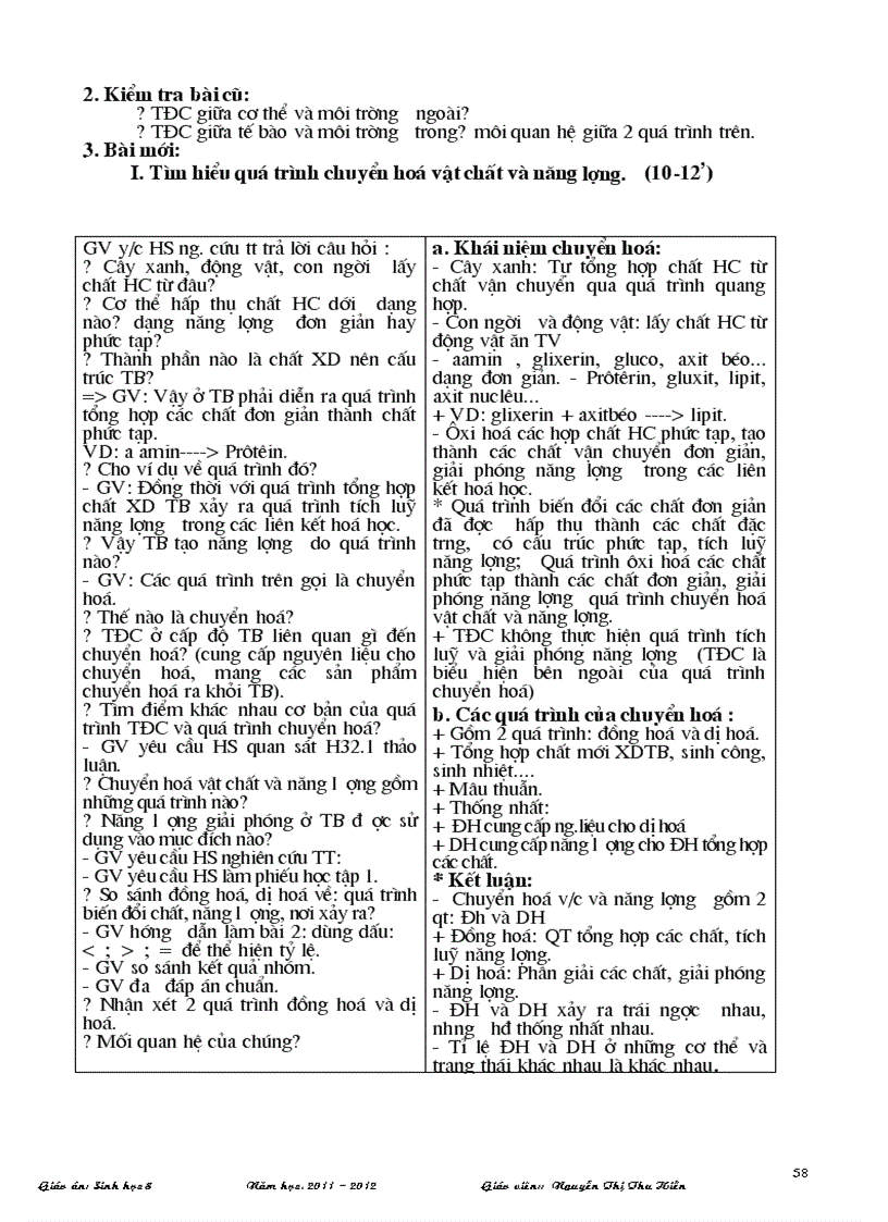 image for page Sinh hoc 8 theo chuan kien thuc moi ki I