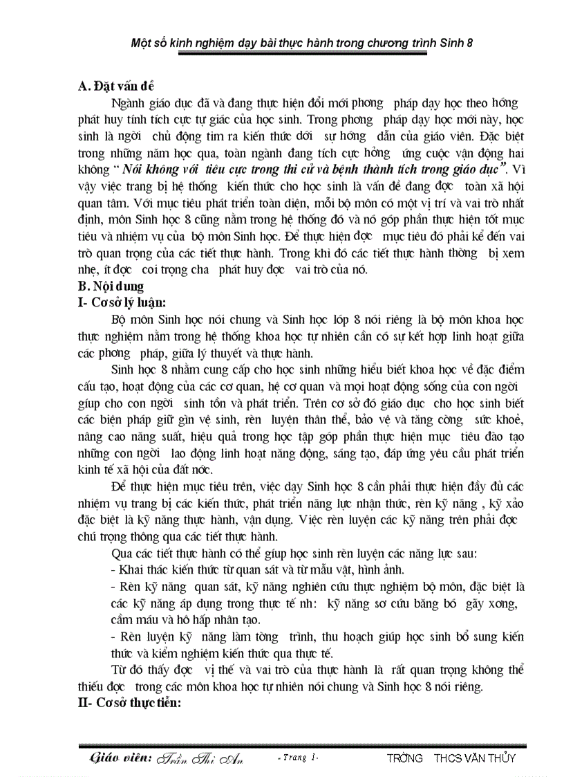 image for page Skkn kinh nghiệm dạy bài thực hành sinh 8