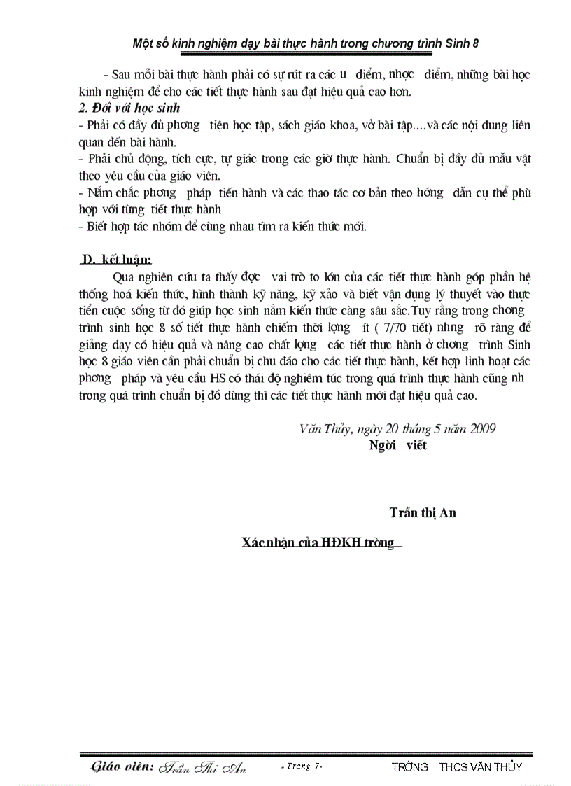 image for page Skkn kinh nghiệm dạy bài thực hành sinh 8