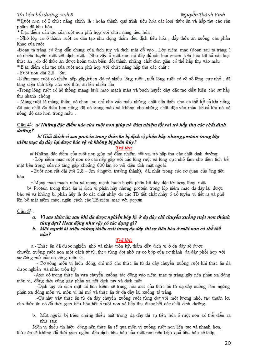 image for page Tài liệu bồi dưỡng sinh 8 THCS Nguyễn Trãi