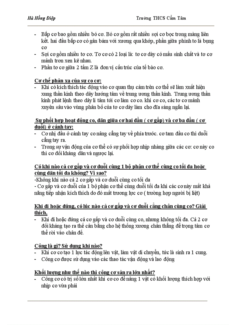 image for page Tài liệu ôn tập Sinh 8 hay