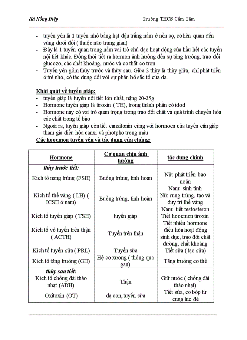 image for page Tài liệu ôn tập Sinh 8 hay