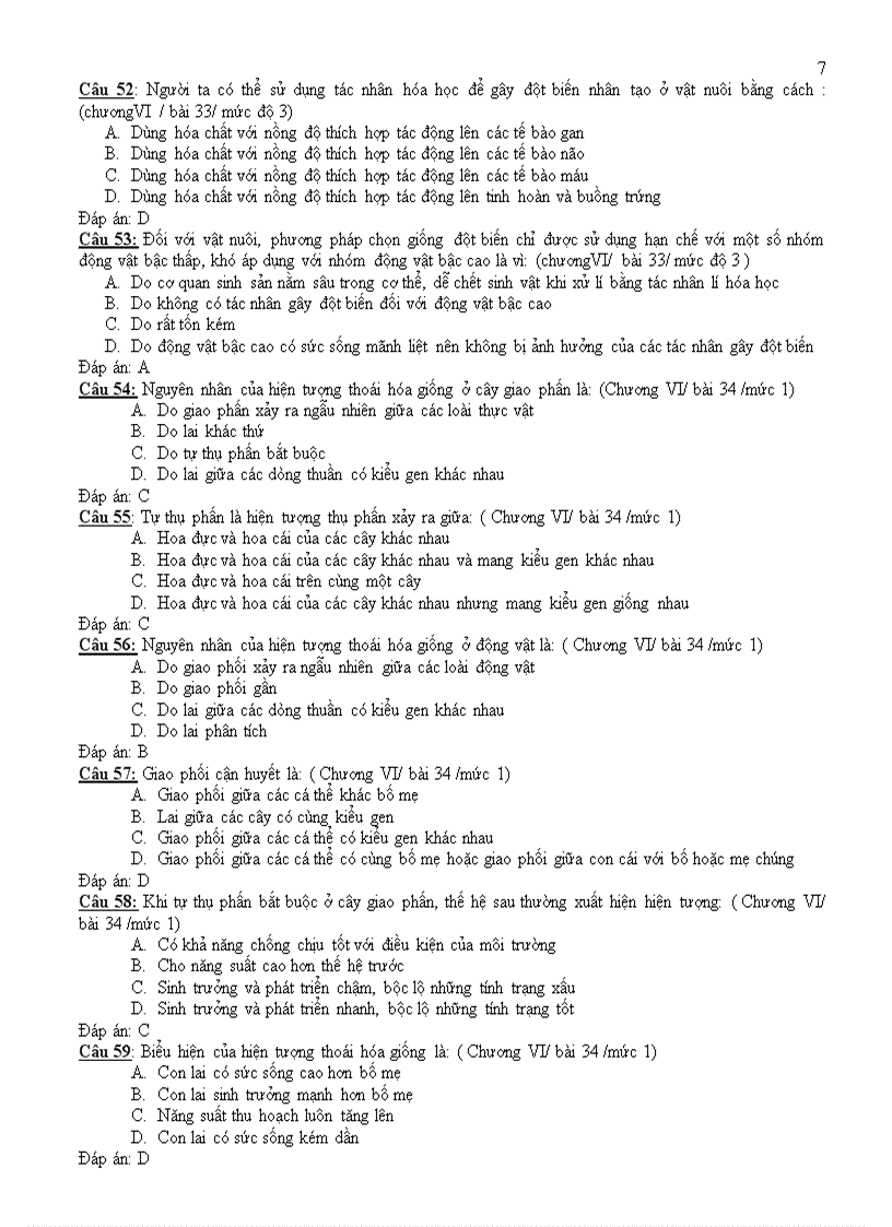 image for page 308 câu trắc nghiệm sinh 9