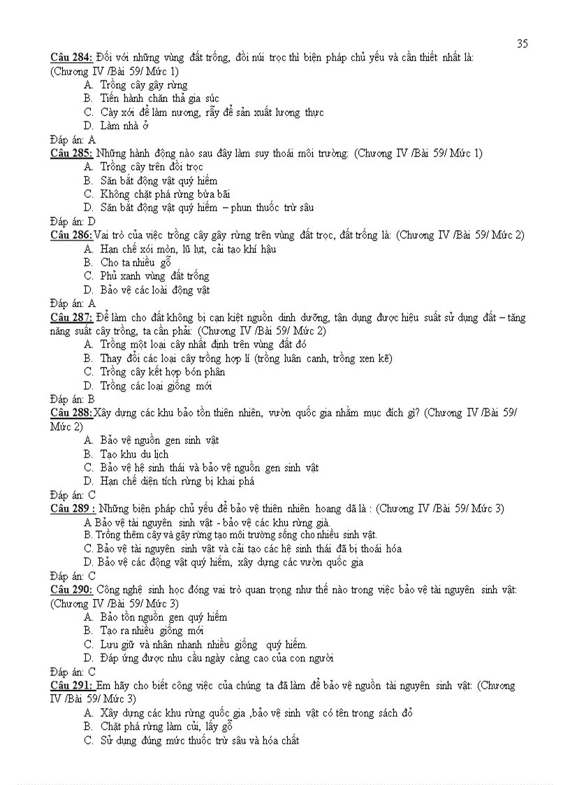 image for page 308 câu trắc nghiệm sinh 9