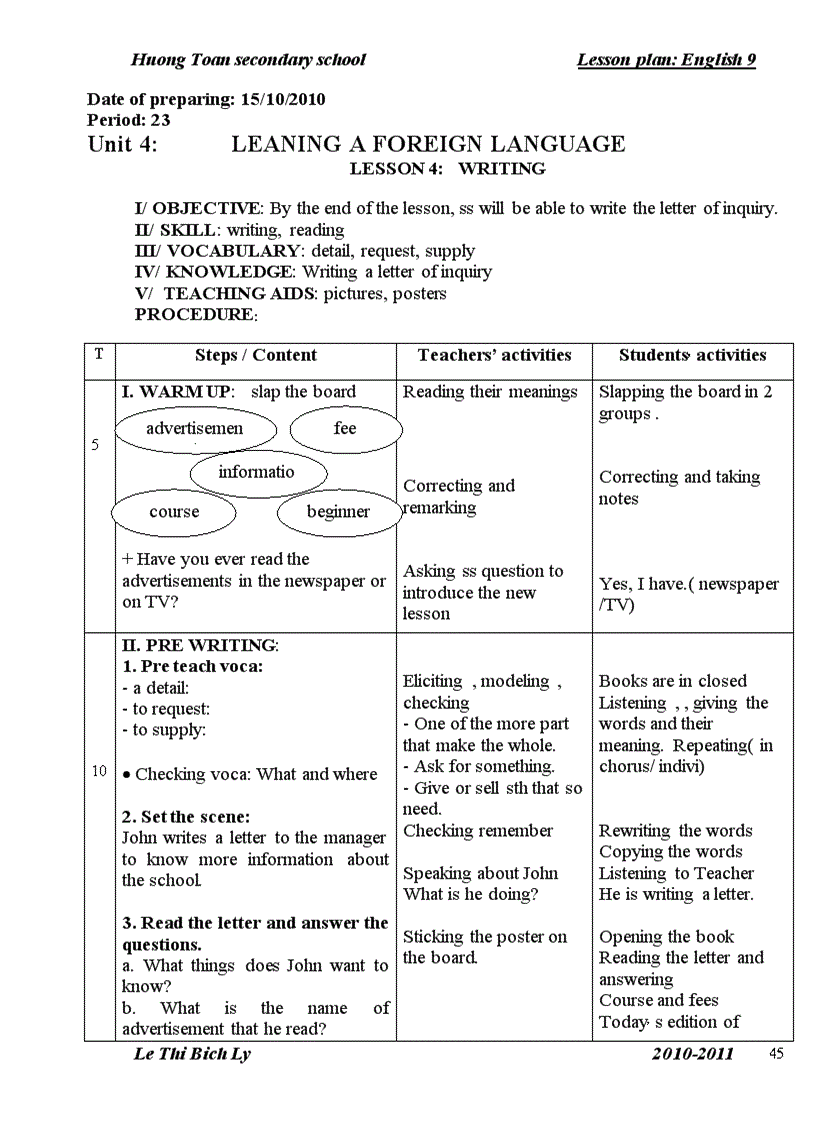 image for page Anh9 Unit 4