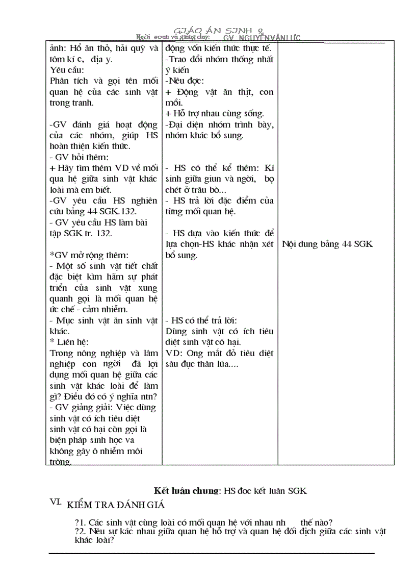 image for page Bai 44 Anh huong lan nhau giua cac sinh vat