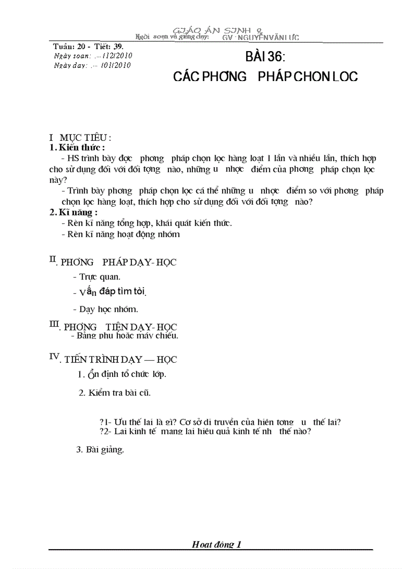 image for page Bai 36 Cac phuong phap chon loc