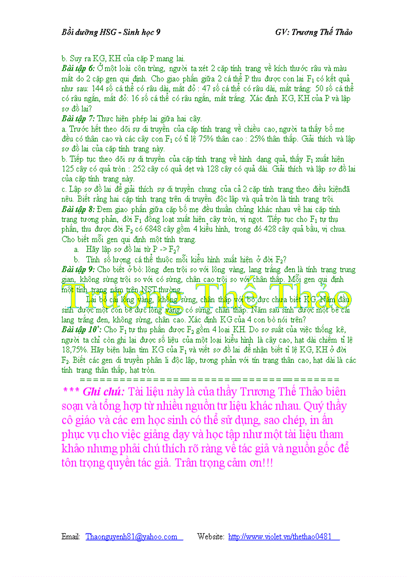 image for page BDHSG Lai 2 cặp tính trạng phân li độc lập