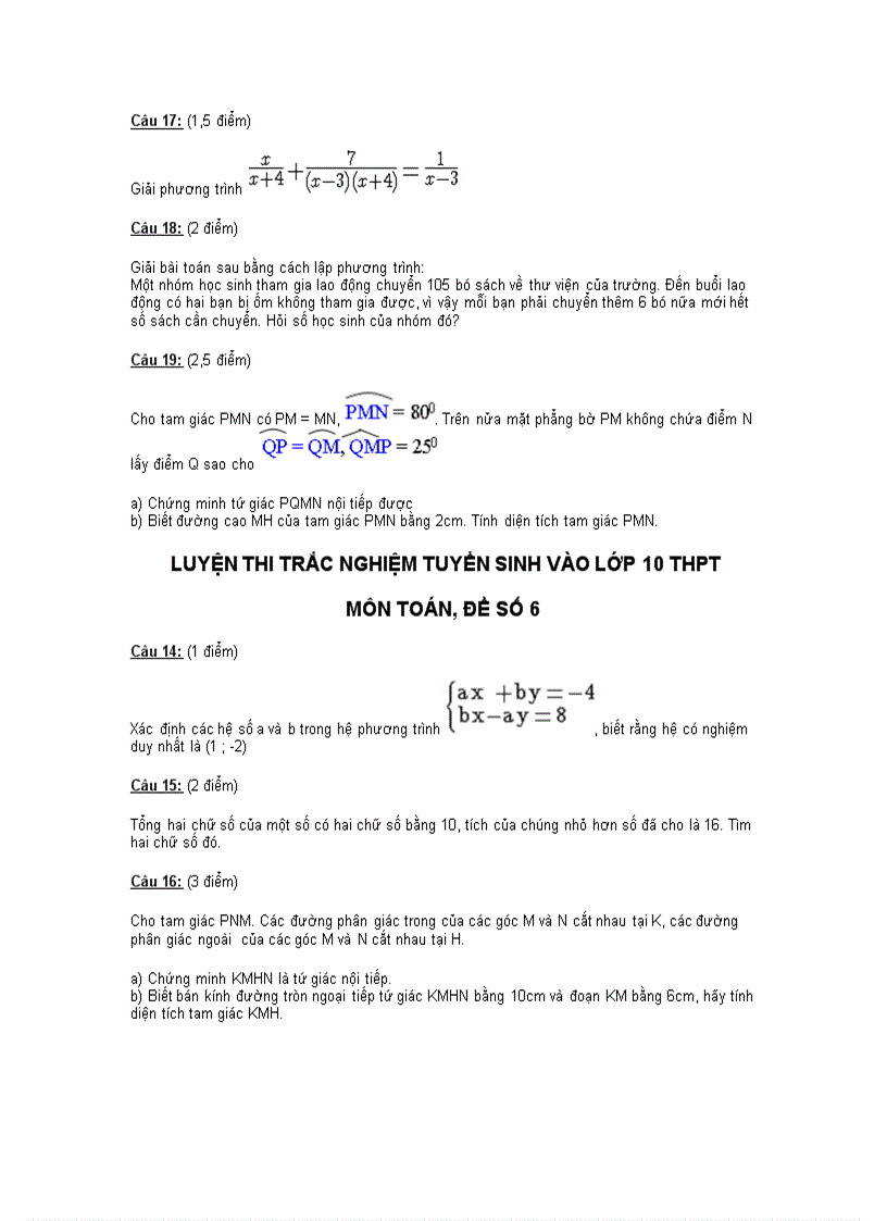 image for page Bộ đề thi vào THPT4