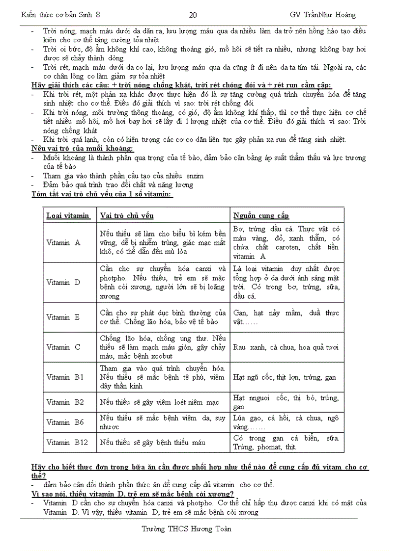 image for page Câu hỏi sinh 8 thi HSG và ôn thi Quốc học