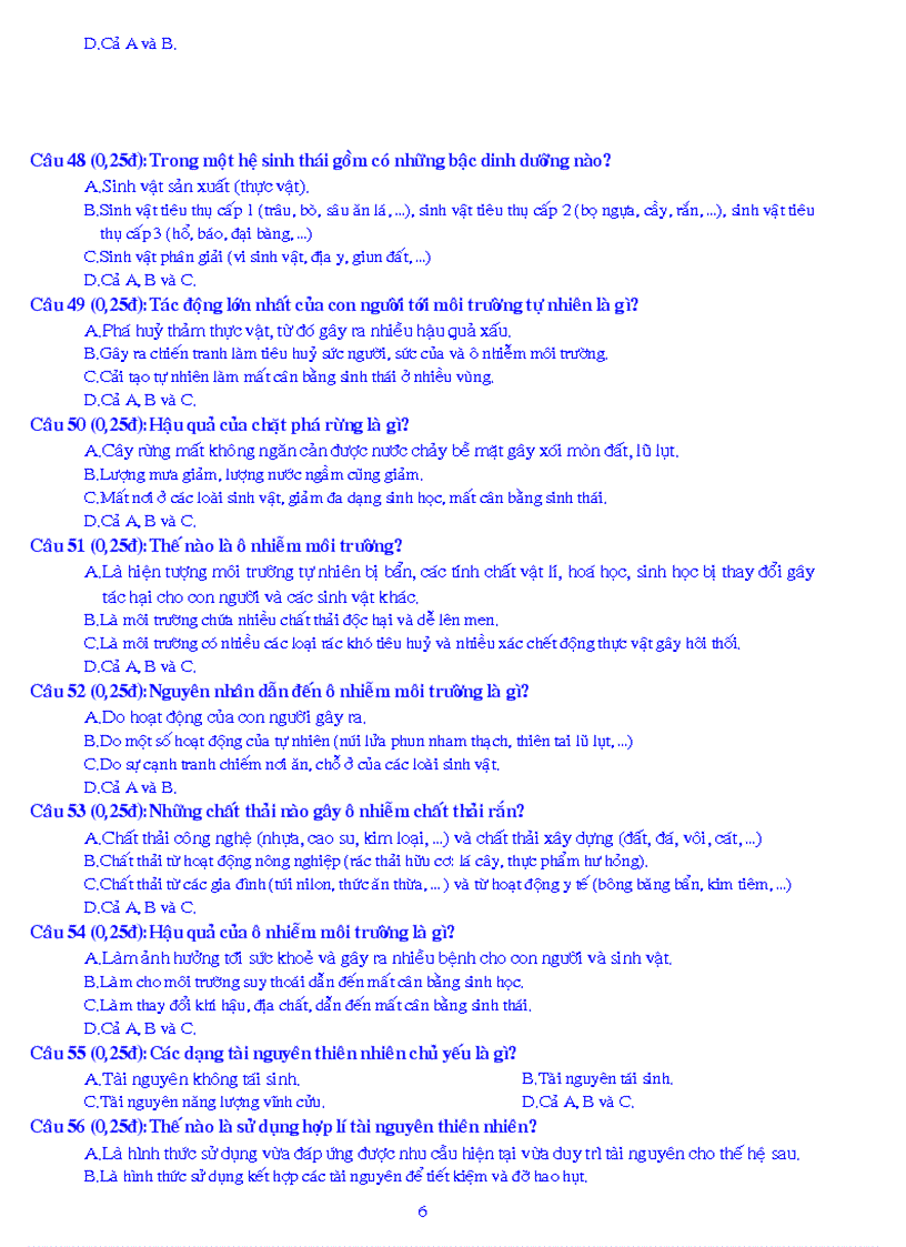 image for page Cau hoi trac nghiem sinh 9