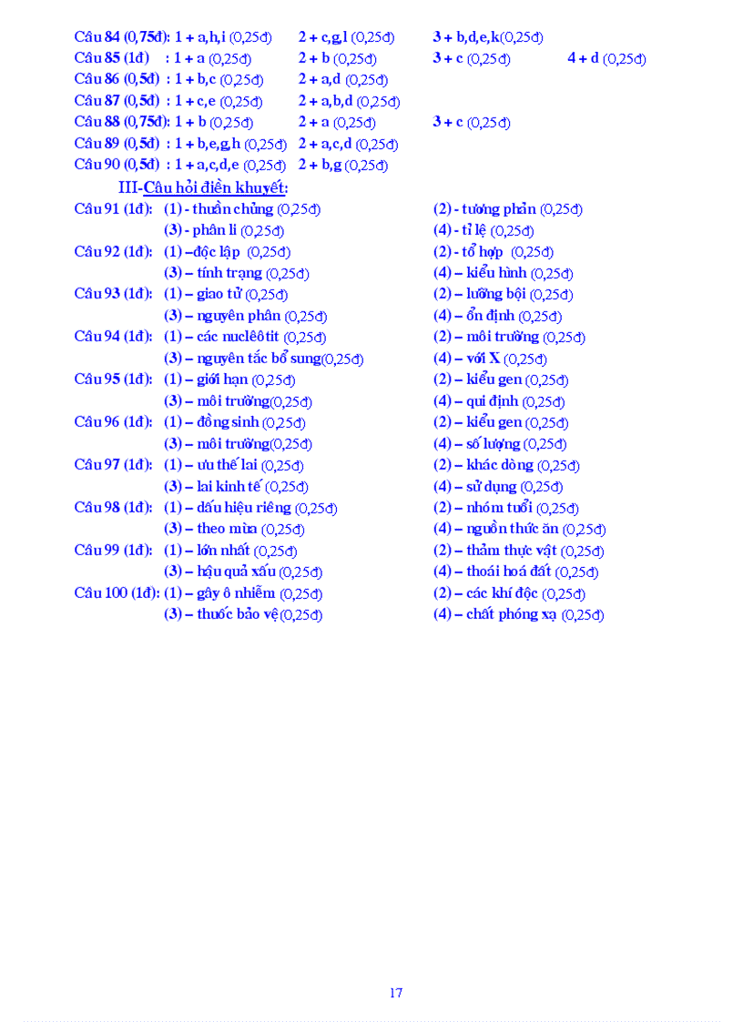 image for page Cau hoi trac nghiem sinh 9