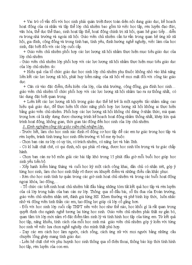 image for page Công tác giáo viên chủ nhiệm