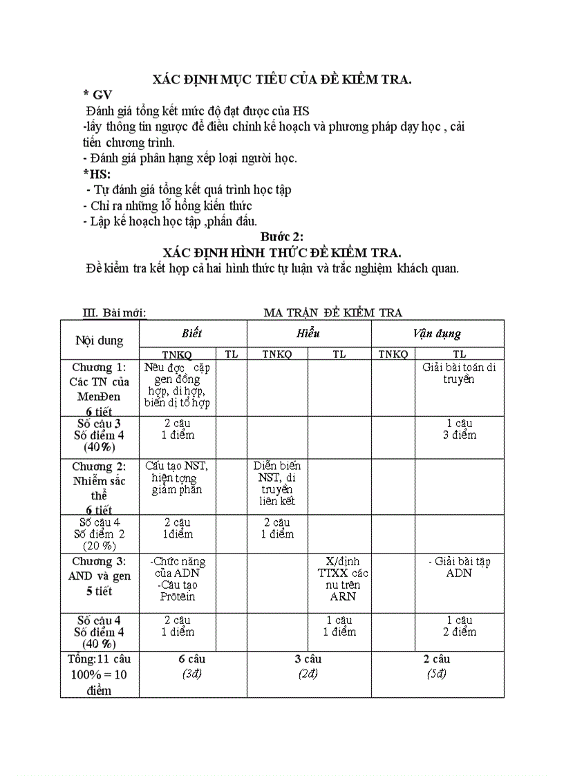image for page De kiem tra 1 tiet sinh hoc 9 co ma tran