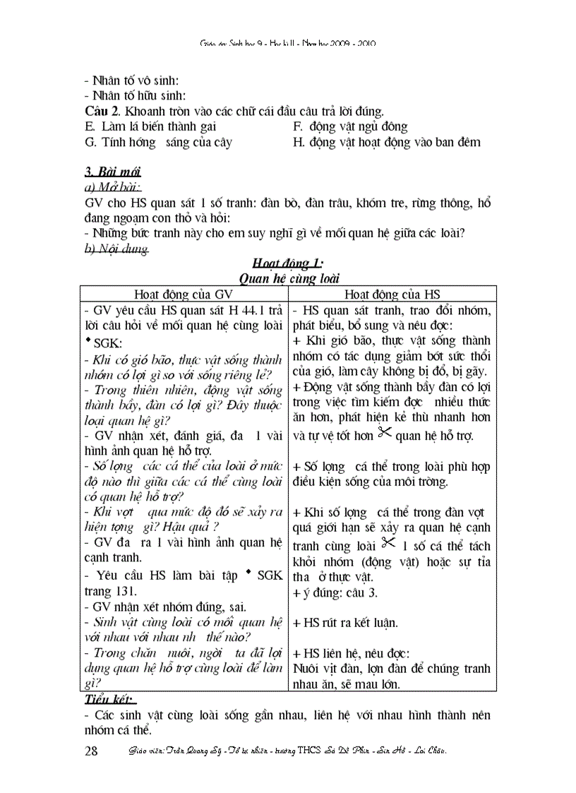 image for page G A Sinh 9 hk II Soạn Theo TKBG