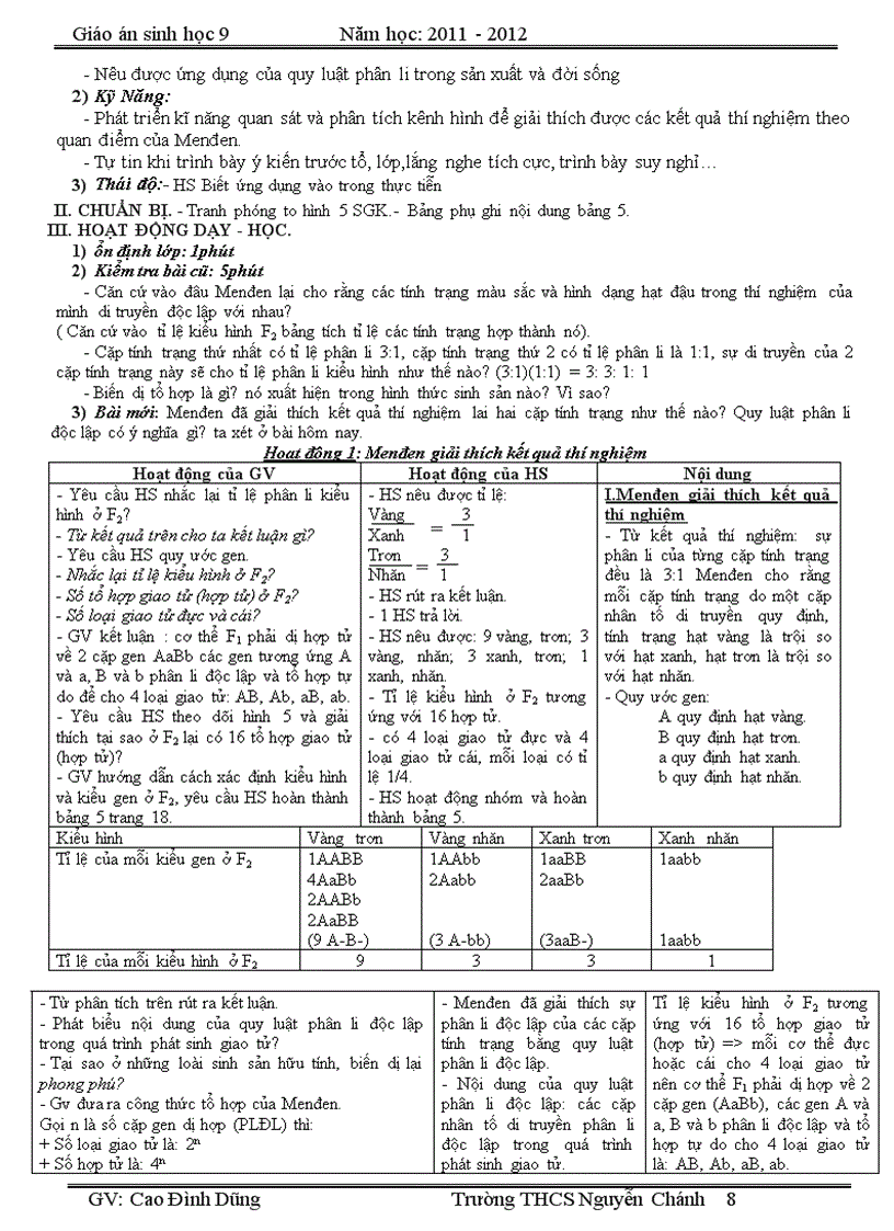 image for page GA SH 9 11 12 chuẩn kiến thức mới