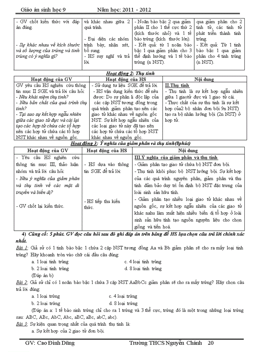 image for page GA SH 9 11 12 chuẩn kiến thức mới