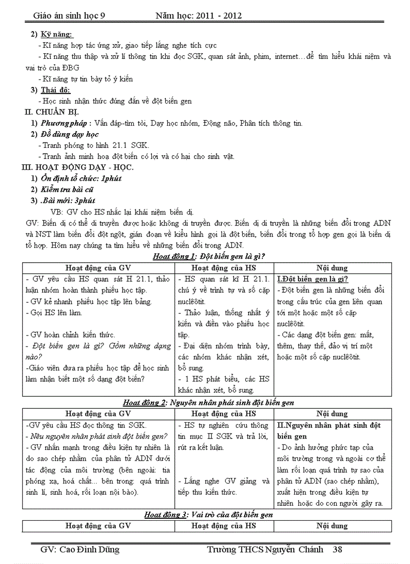 image for page GA SH 9 11 12 chuẩn kiến thức mới