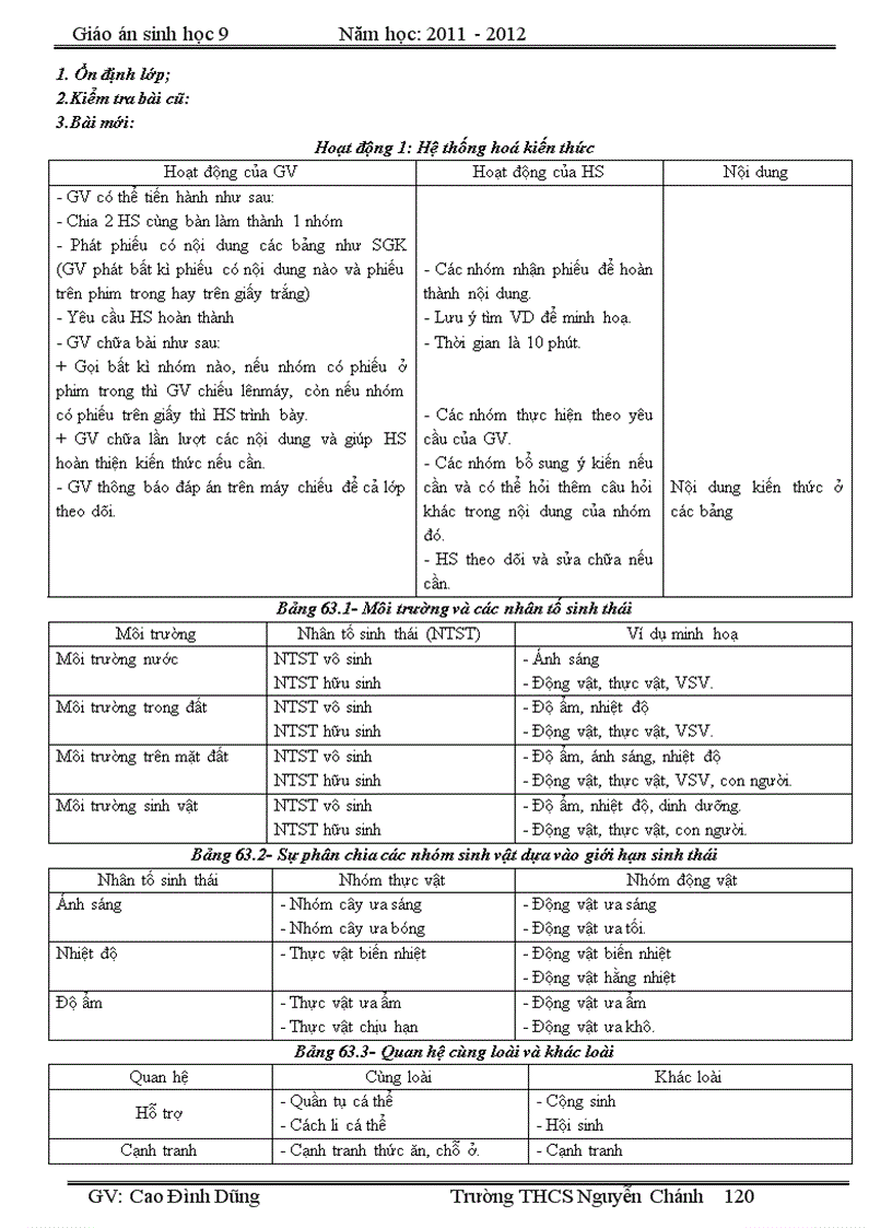 image for page GA SH 9 11 12 chuẩn kiến thức mới