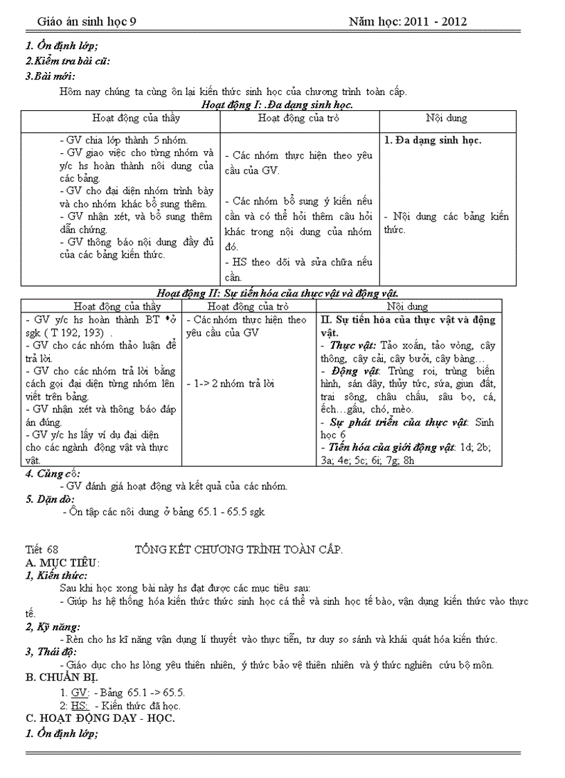 image for page GA SH 9 11 12 chuẩn kiến thức mới