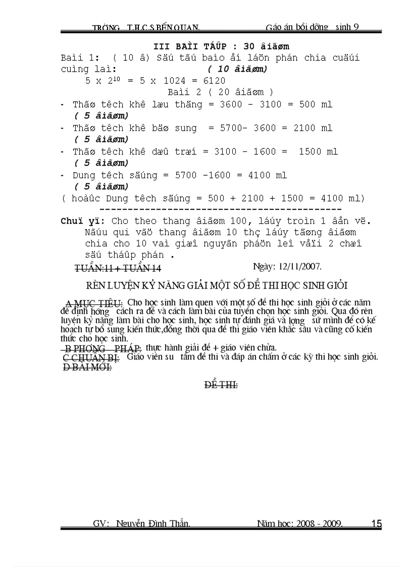 image for page Giao an BDsinh 9 tuân3