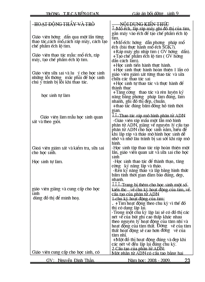 image for page Giao an BDsinh 9 tuân3