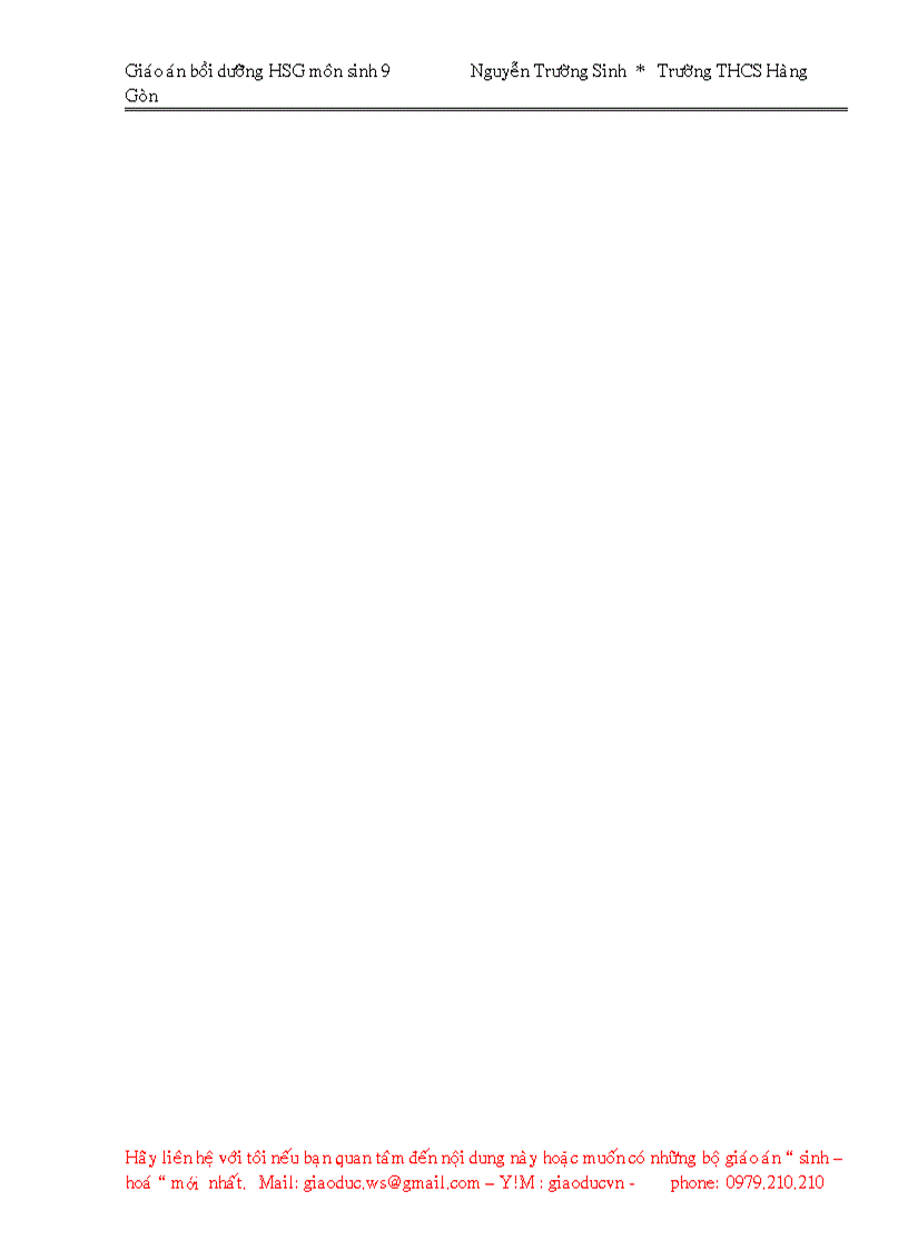 image for page Giáo án bồi dưỡng Học sinh giỏi môn sinh 9 2009
