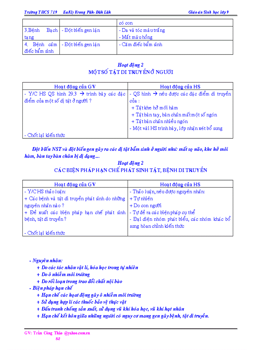 image for page Giáo án sinh 9 2 cột CKTKN 2010