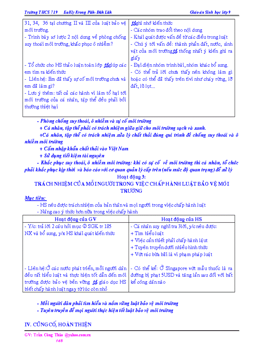 image for page Giáo án sinh 9 2 cột CKTKN 2010