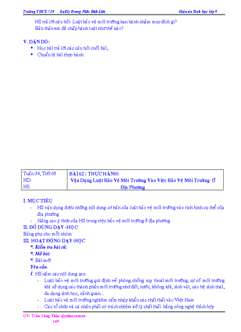 image for page Giáo án sinh 9 2 cột CKTKN 2010