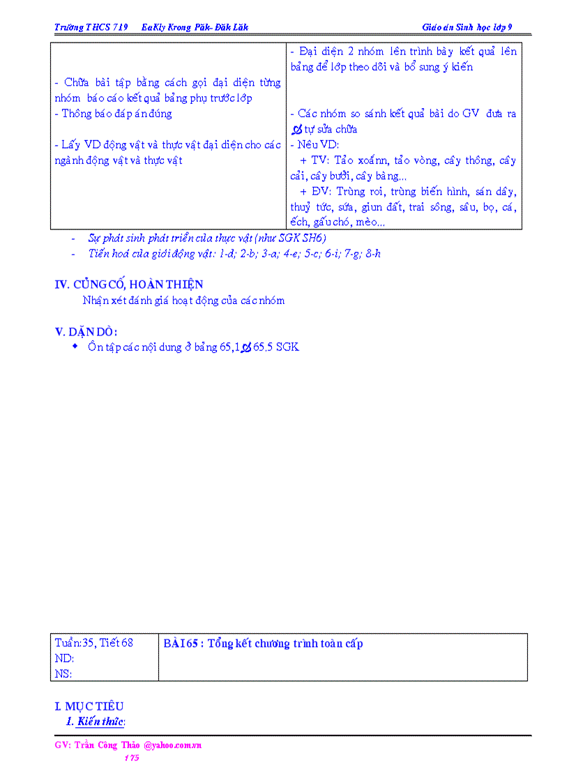 image for page Giáo án sinh 9 2 cột CKTKN 2010