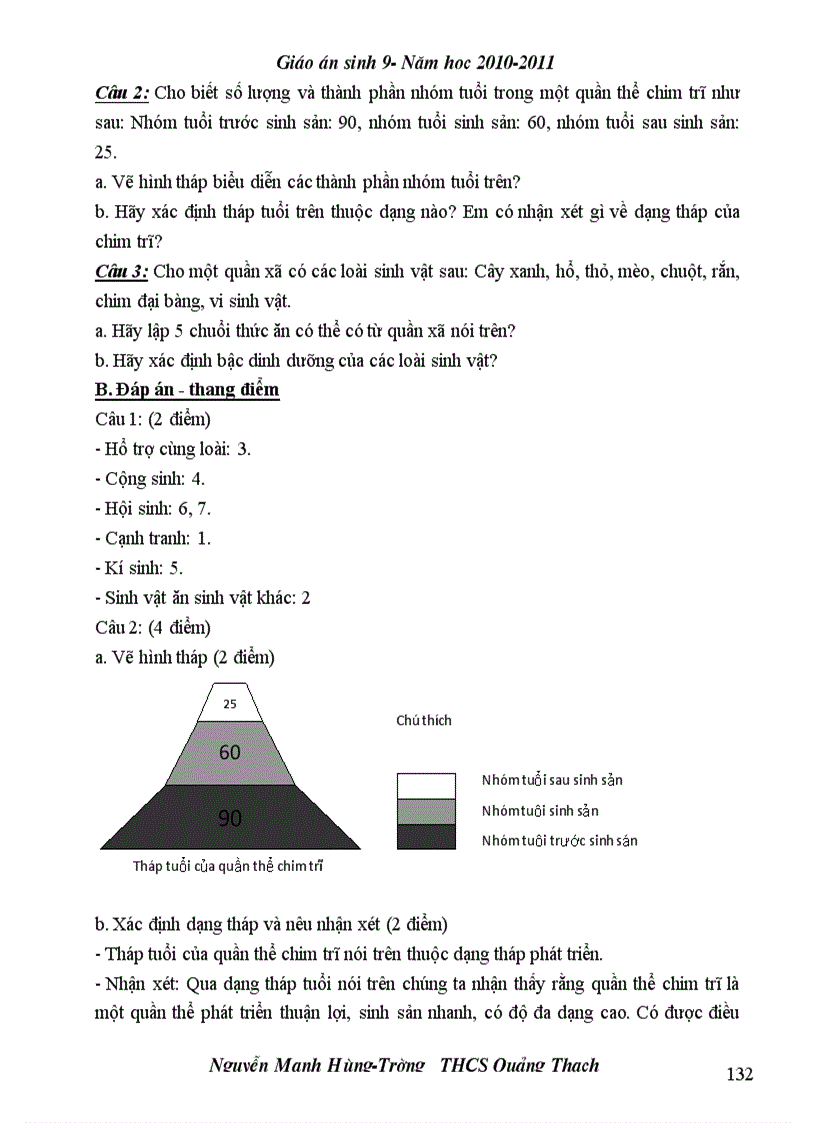 image for page Giao an sinh 9 2 cot co chuan KT KN