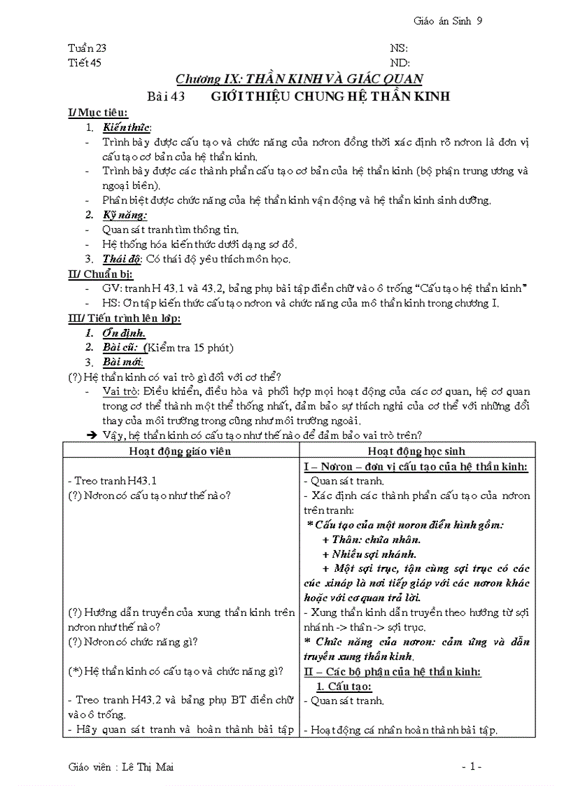 image for page GIÁO ÁN SINH 9 bài 43 63 2 cột k cần chỉnh sửa