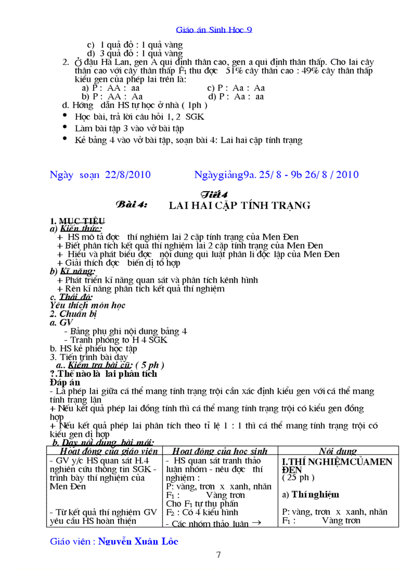 image for page Giao an sinh 9 chuan