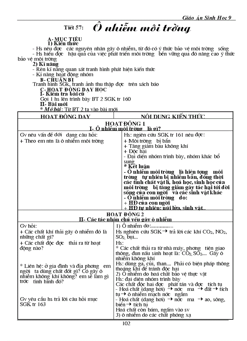 image for page Giáo án Sinh 9 CKTKN