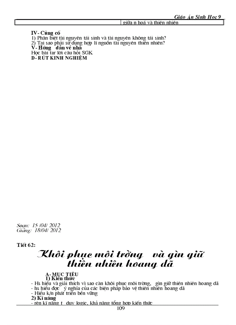 image for page Giáo án Sinh 9 CKTKN