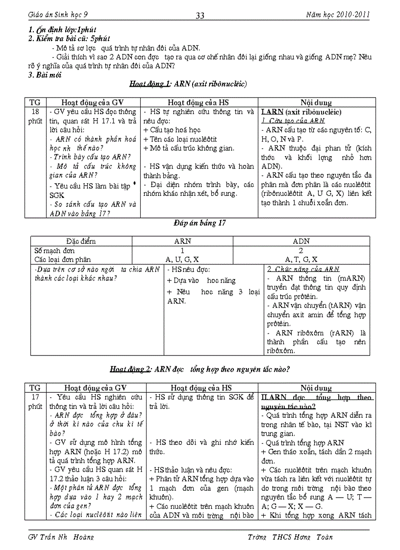 image for page Giáo an Sinh 9 Có Chuẩn KT KN