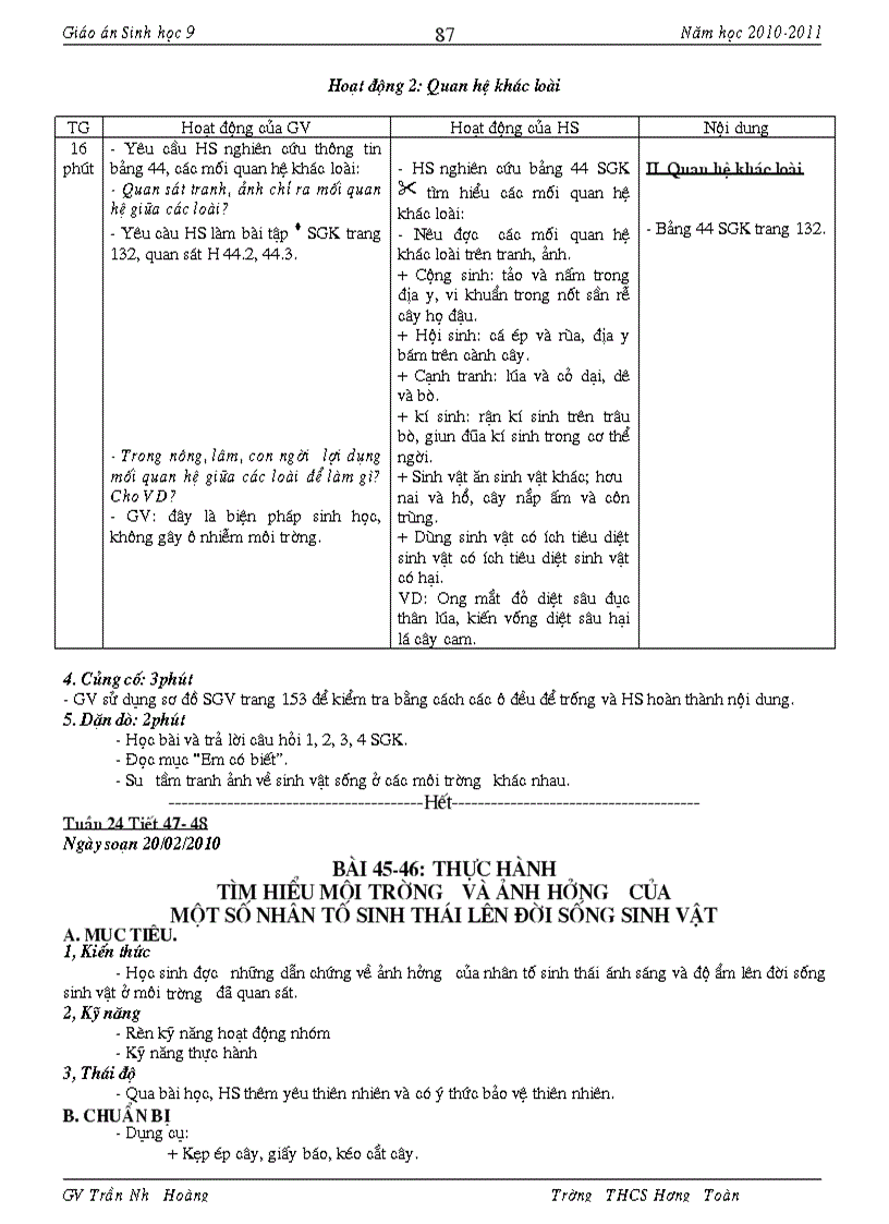 image for page Giáo an Sinh 9 Có Chuẩn KT KN