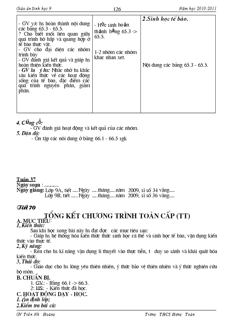 image for page Giáo an Sinh 9 Có Chuẩn KT KN