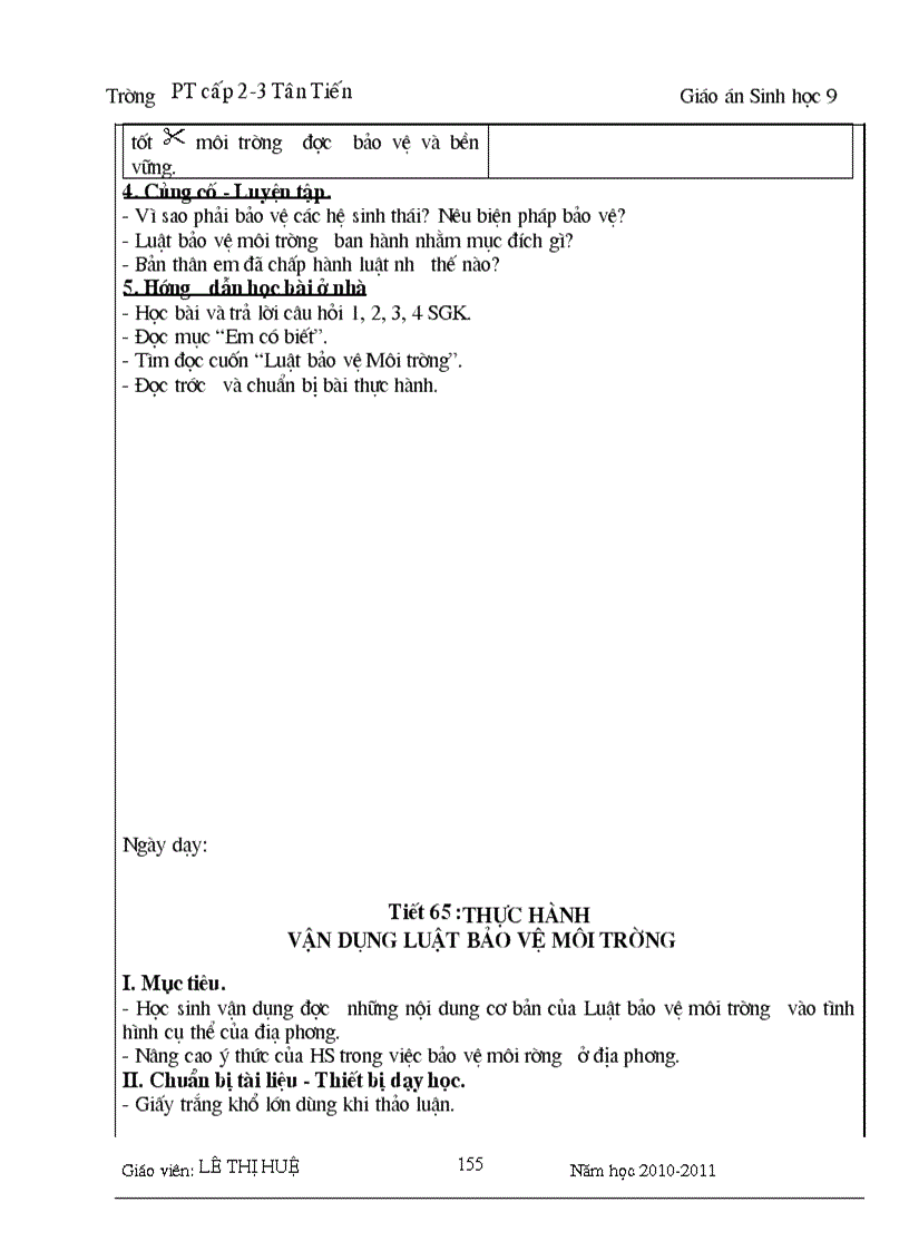 image for page Giáo án sinh 9 đãchỉnh sửa năm 2011