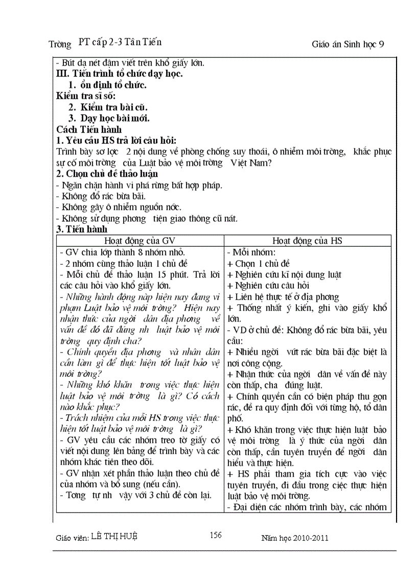 image for page Giáo án sinh 9 đãchỉnh sửa năm 2011