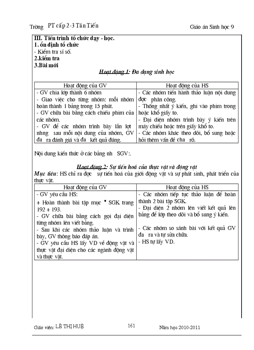 image for page Giáo án sinh 9 đãchỉnh sửa năm 2011