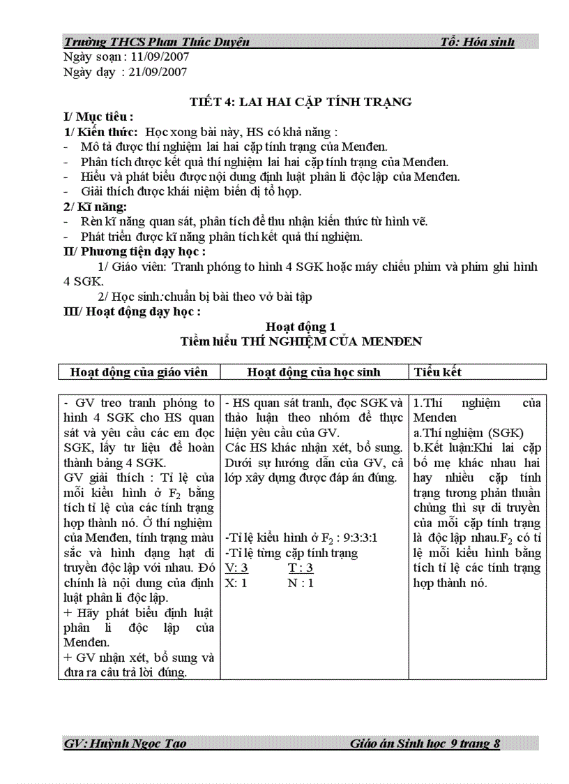 image for page Giao an sinh 9 dâỳ đủ 2009 2010