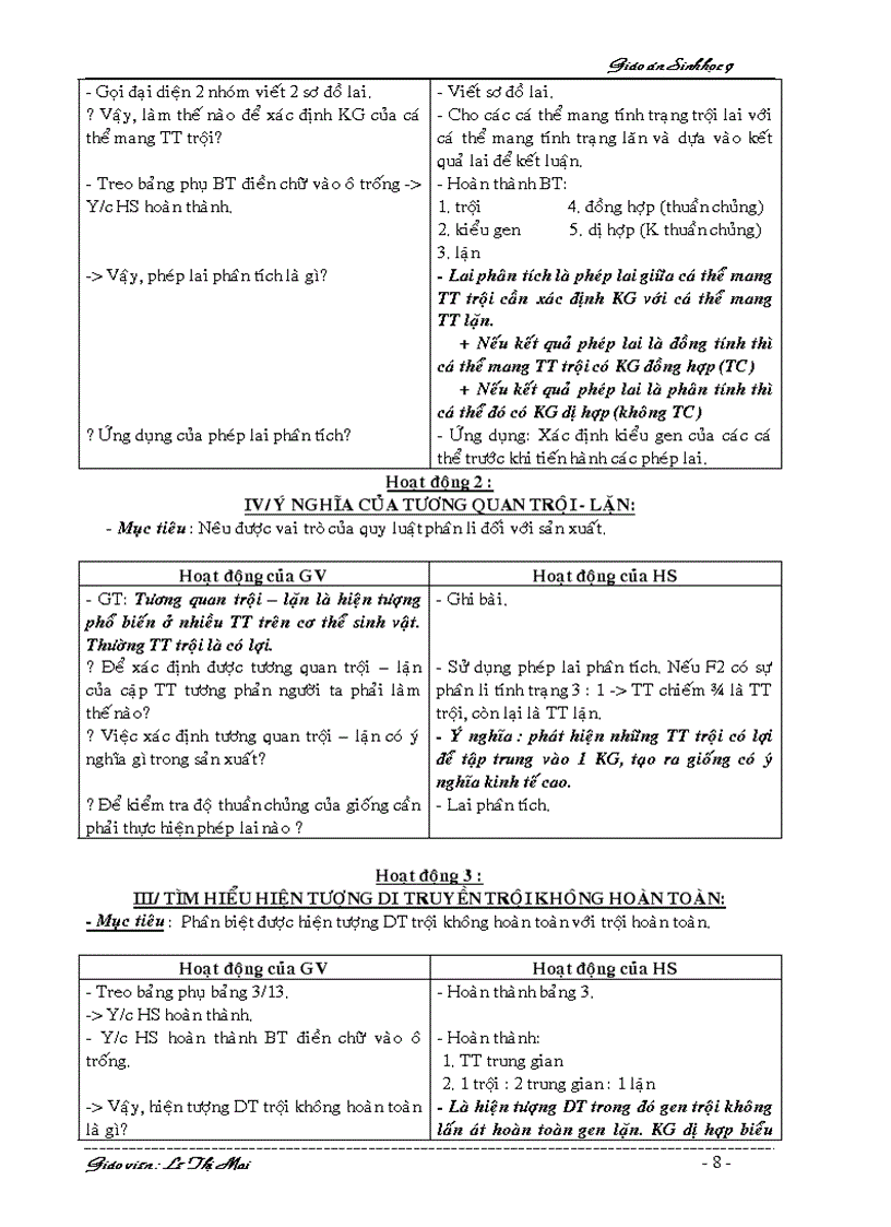 image for page Giáo án Sinh 9 HKI 2 cột k cần chỉnh sửa