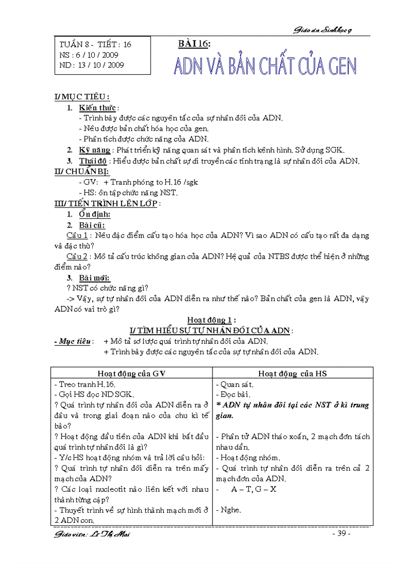 image for page Giáo án Sinh 9 HKI 2 cột k cần chỉnh sửa