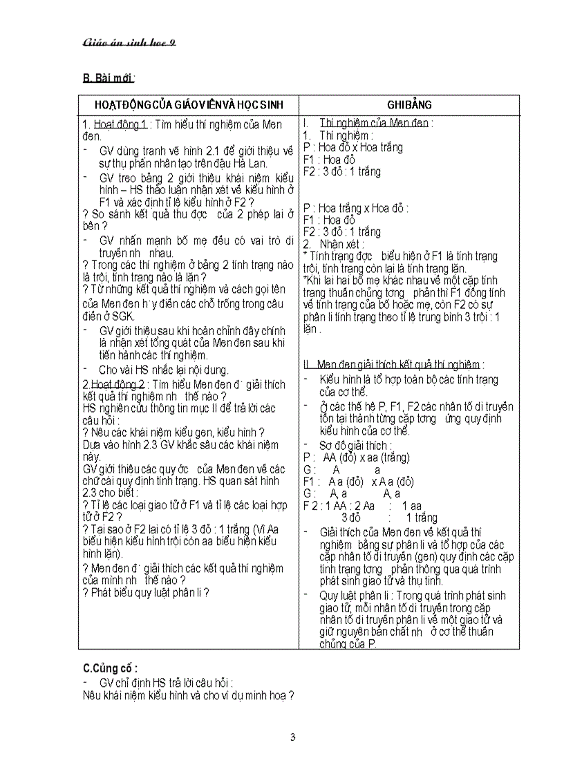 image for page Giáo án sinh 9 năm học 2010 2011