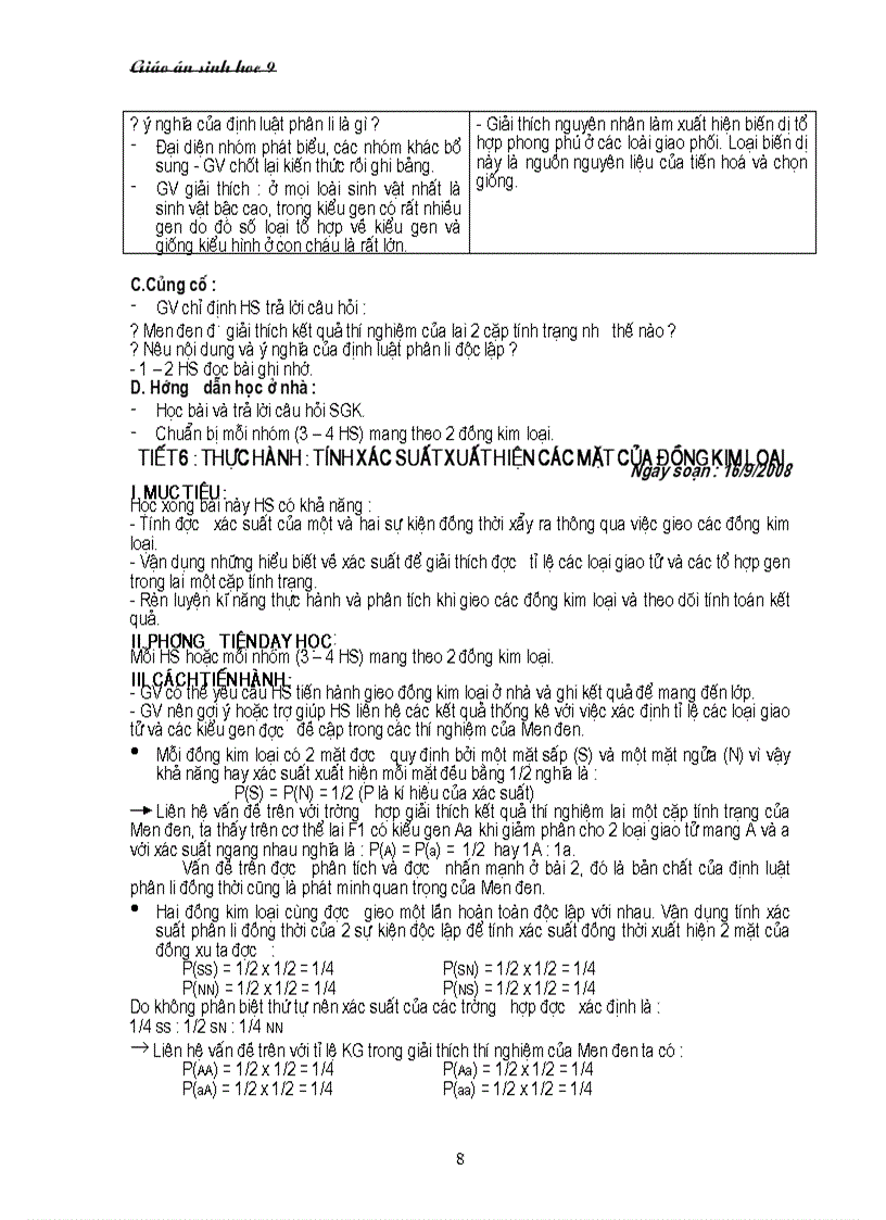 image for page Giáo án sinh 9 năm học 2010 2011