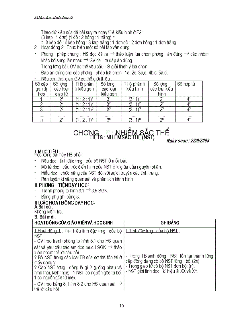 image for page Giáo án sinh 9 năm học 2010 2011