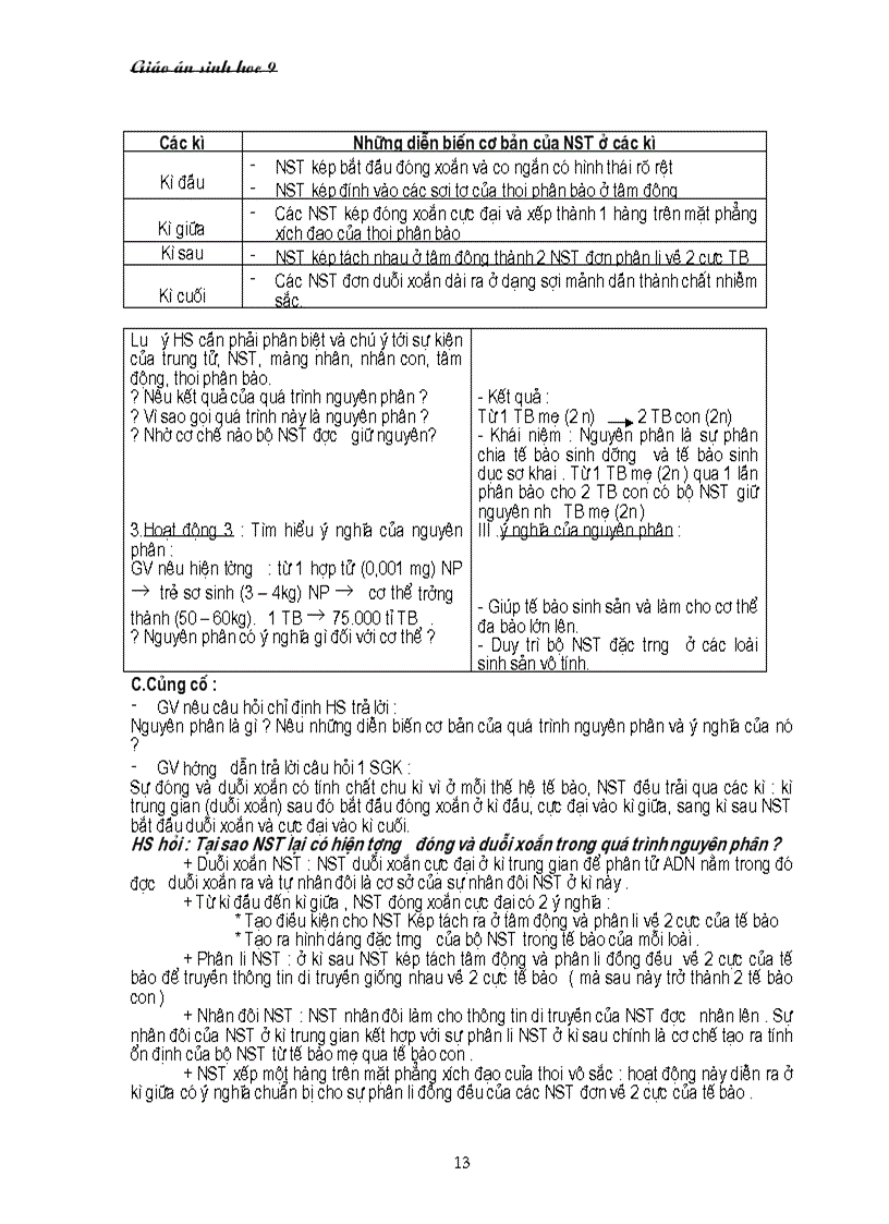 image for page Giáo án sinh 9 năm học 2010 2011